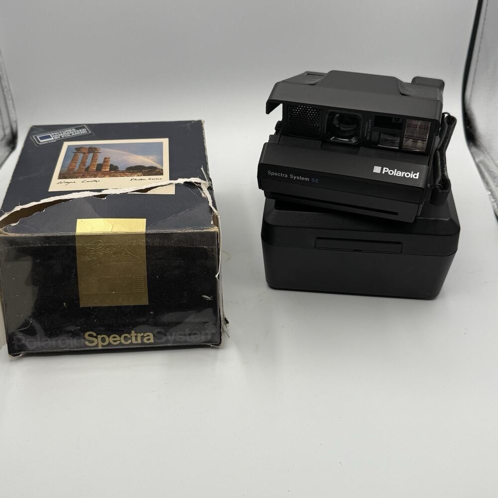 Vintage Polaroid Spectra System SE Instant Film Camera Sonar Autofocus Box Case